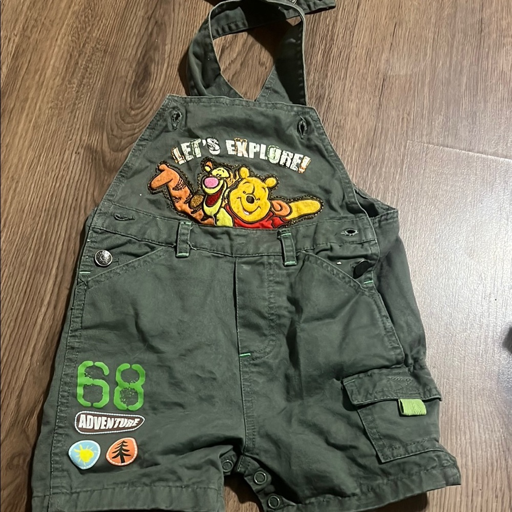 Disney Kids Green Adventure Overalls Winnie the Pooh